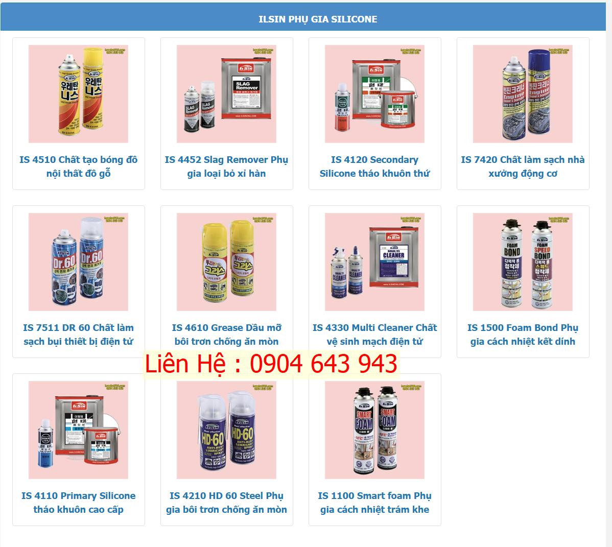 Các sản phẩm aerosol công nghiệp của Ilsin như sơn xịt, sơn lót chống gỉ, bọt polyurethane và chất tẩy rửa khuôn không chỉ đáp ứng tốt nhu cầu bảo vệ, duy trì và làm sạch các vật liệu, thiết bị trong ngành công nghiệp sản xuất